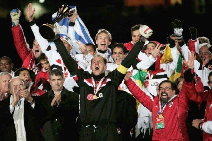 Rogério Ceni em comemoração ao tricampeonato mundial - (crédito: Foto: Shaun Botterill/Getty Images) Rogério Ceni em comemoração ao tricampeonato mundial - (crédito: Foto: Shaun Botterill/Getty Images)