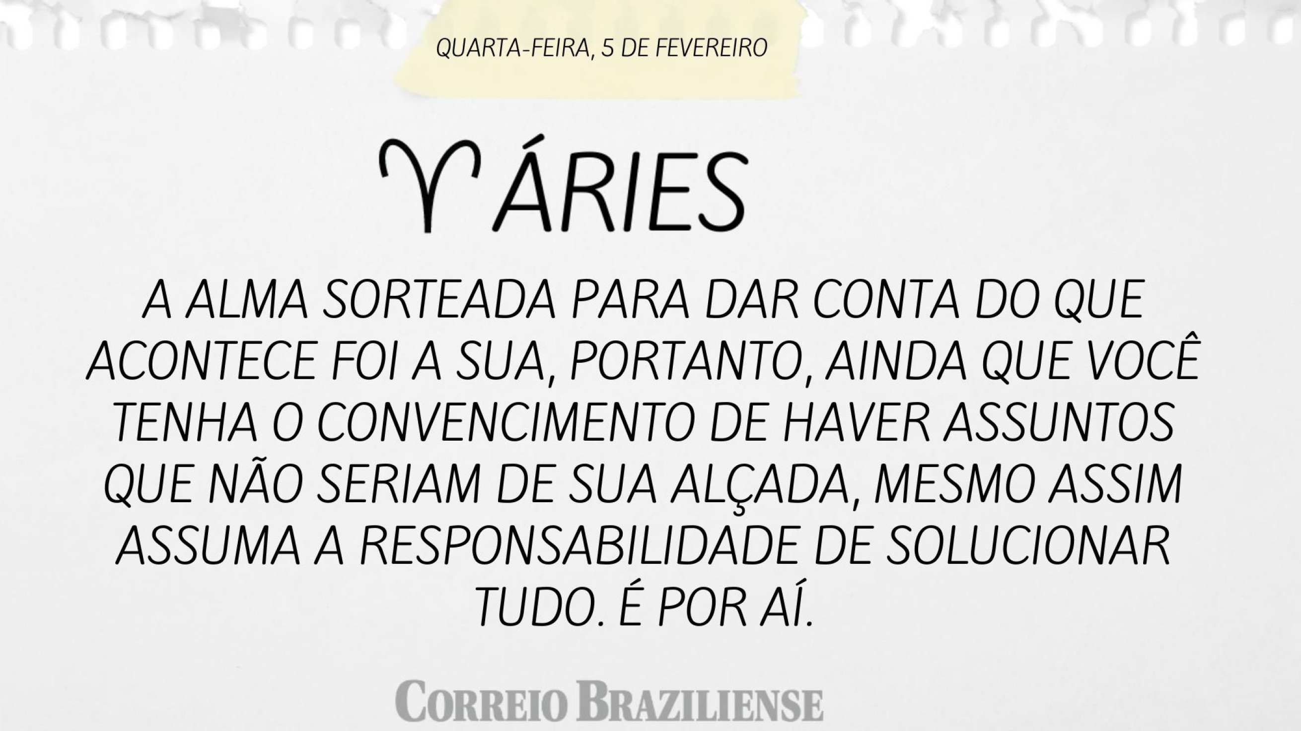 Áries | 5 de fevereiro