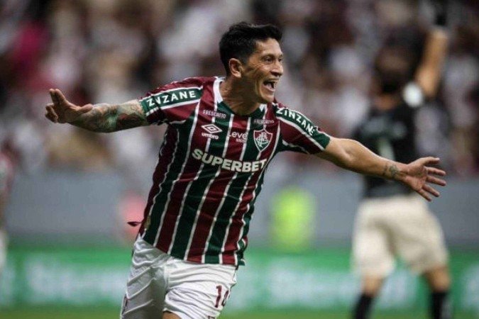Germán Cano marcou um dos gols da vitória do Fluminense sobre o Vasco, no Mané Garrincha -  (crédito: Foto: Marcelo Gonçalves/Fluminense)