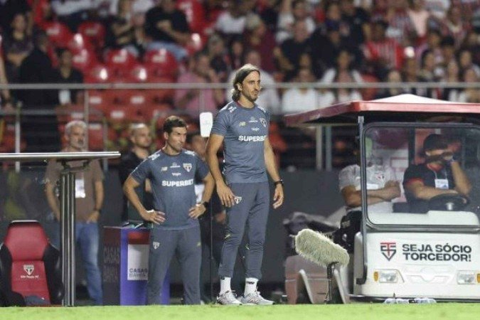 Luis Zubeldía, técnico do São Paulo - (crédito: Foto: Paulo Pinto/São Paulo FC) Luis Zubeldía, técnico do São Paulo - (crédito: Foto: Paulo Pinto/São Paulo FC)