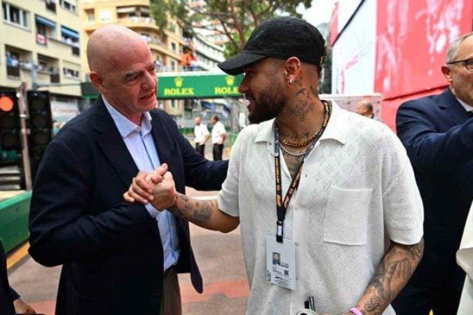 Neymar e Infantino presentes em um GP de Mônaco da Fórmula 1 - (crédito: Foto: Dan Mullan/Getty Images) Neymar e Infantino presentes em um GP de Mônaco da Fórmula 1 - (crédito: Foto: Dan Mullan/Getty Images)