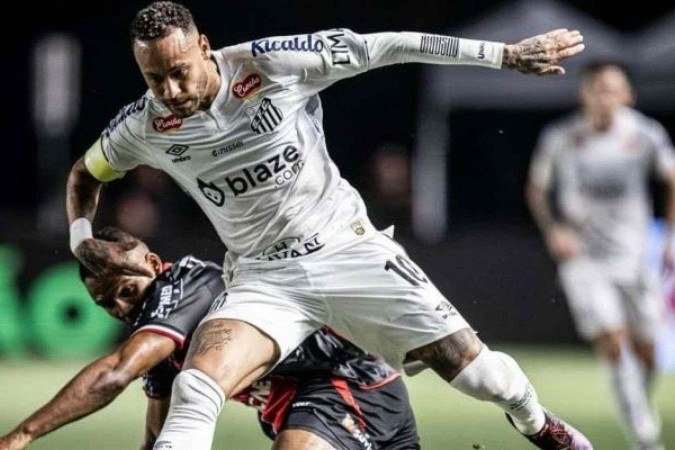 Neymar celebra reestreia nas redes sociais - (crédito: Foto: Raul Baretta/Santos ) Neymar celebra reestreia nas redes sociais - (crédito: Foto: Raul Baretta/Santos )