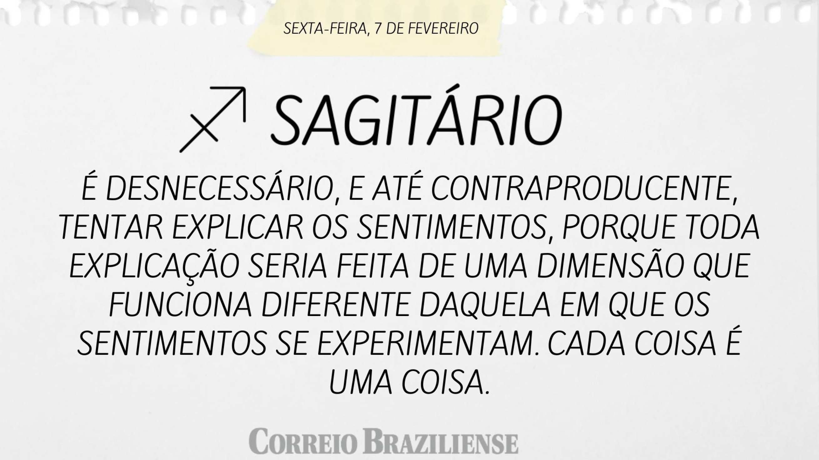 Sagitário | 7 de fevereiro