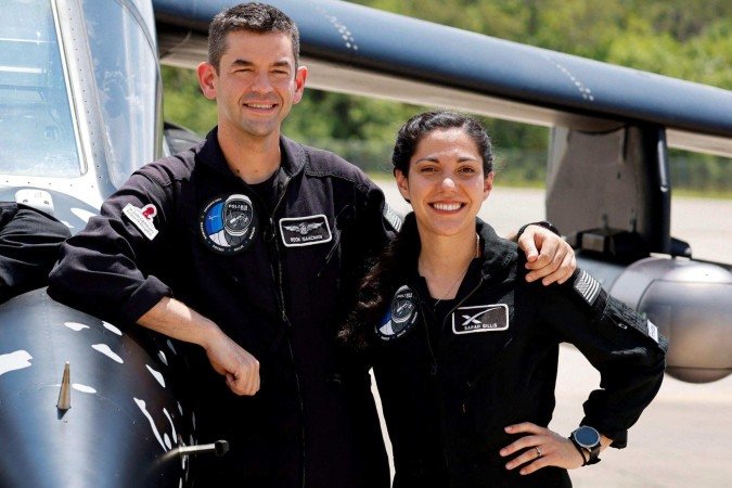 A trajetória da nave Polaris Dawn, da SpaceX - (crédito: EPA) A trajetória da nave Polaris Dawn, da SpaceX - (crédito: EPA)