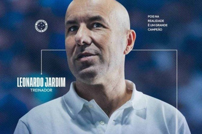 Cruzeiro anunciou Leonardo Jardim como novo treinador - (crédito: Foto: Divulgação / Cruzeiro) Cruzeiro anunciou Leonardo Jardim como novo treinador - (crédito: Foto: Divulgação / Cruzeiro)