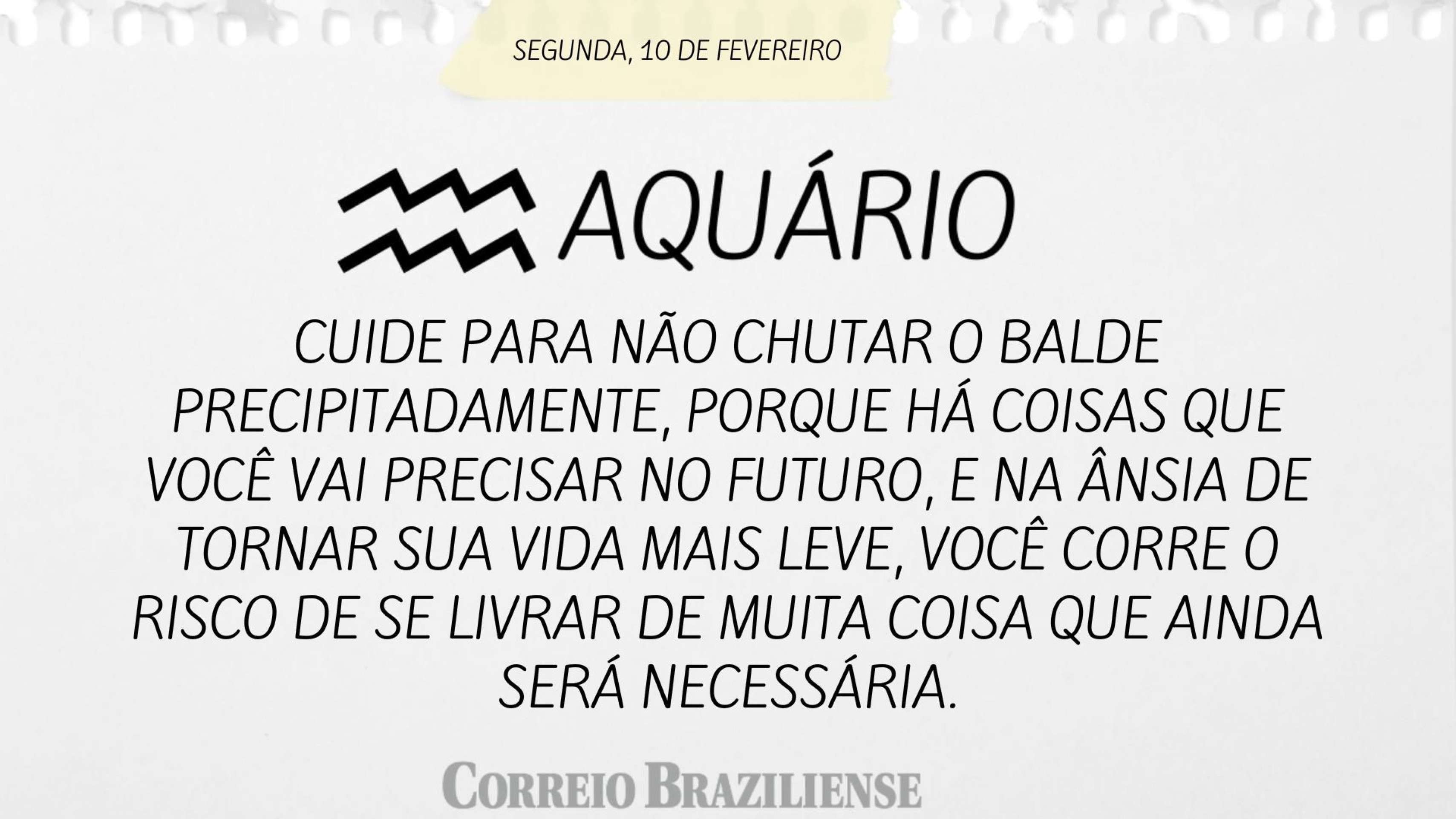 Aquário | 10 de fevereiro