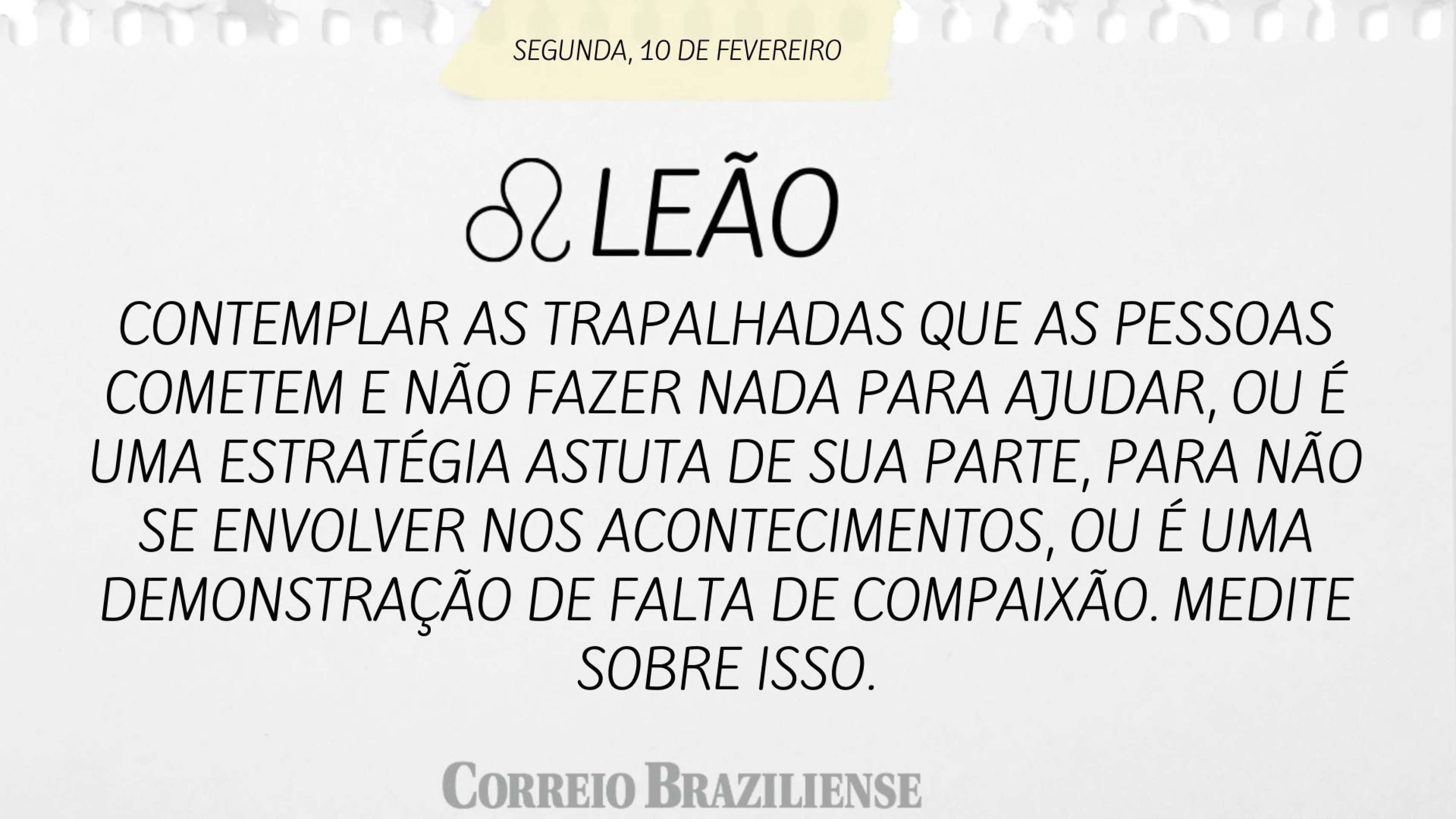 Leão | 10 de fevereiro