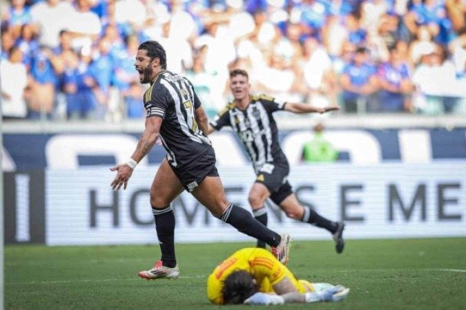 Hulk marca duas vezes e lidera vitória do Atlético-MG no clássico em pleno Mineirão -  (crédito: Foto: Pedro Souza/Atlético-MG)