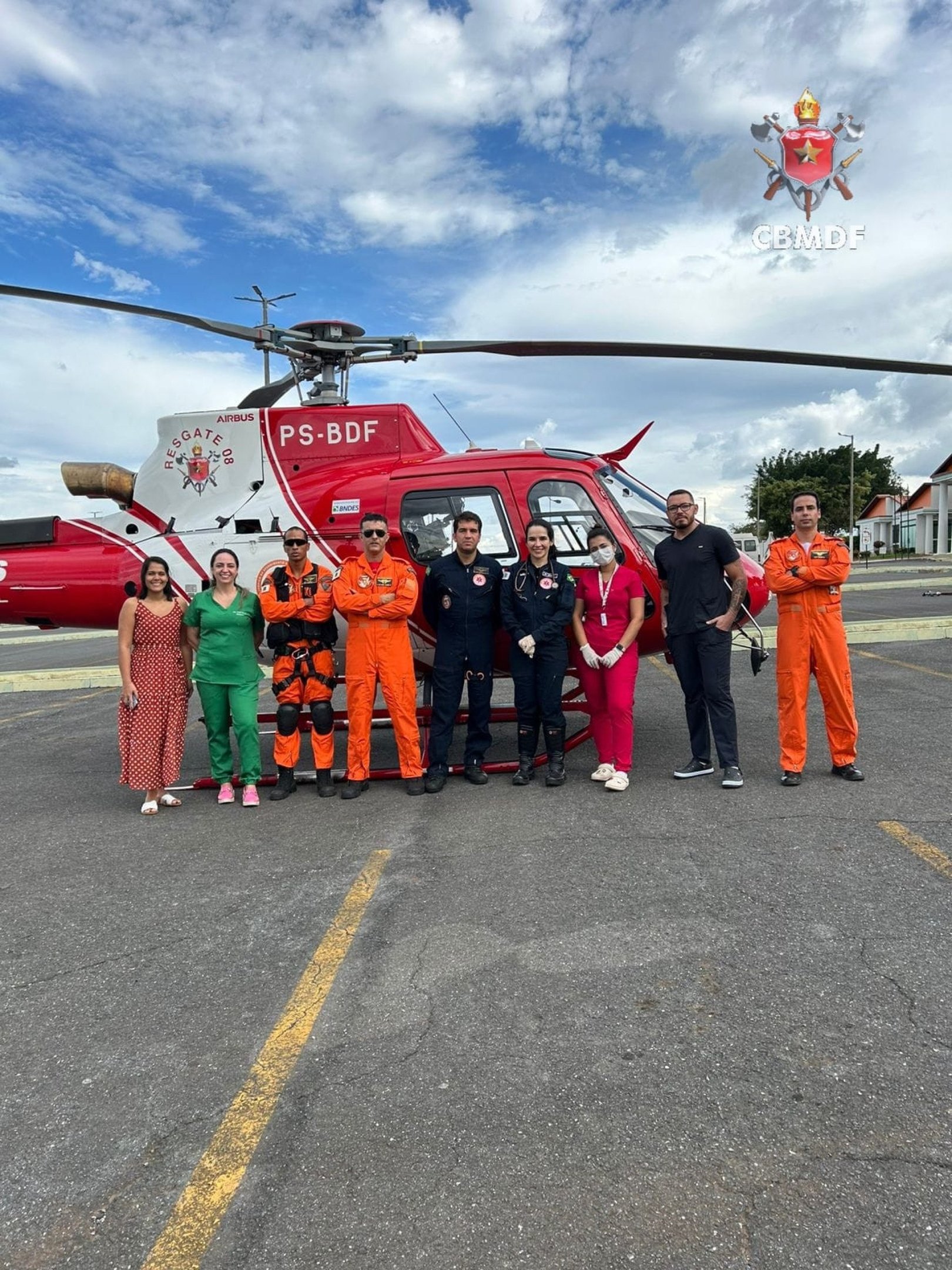 Criança 7 anos em estado grave é transferida pelos bombeiros para o Hospital da Criança do DF