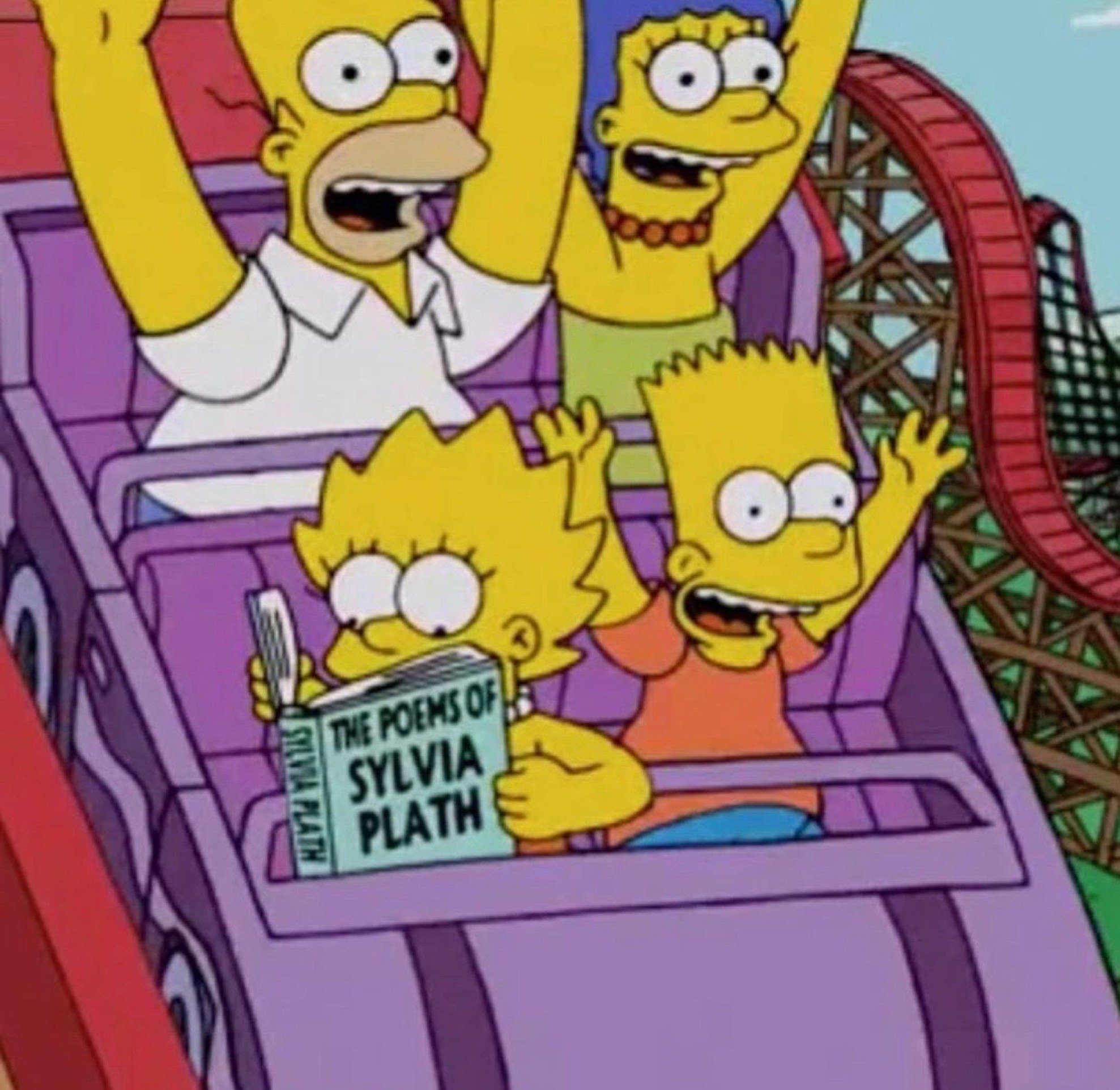 Lisa Simpson lê diário de Sylvia Plath