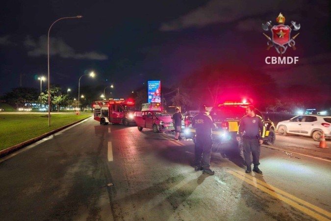 A dinâmica do acidente não foi divulgada - (crédito: CBMDF/Divulgação) A dinâmica do acidente não foi divulgada - (crédito: CBMDF/Divulgação)