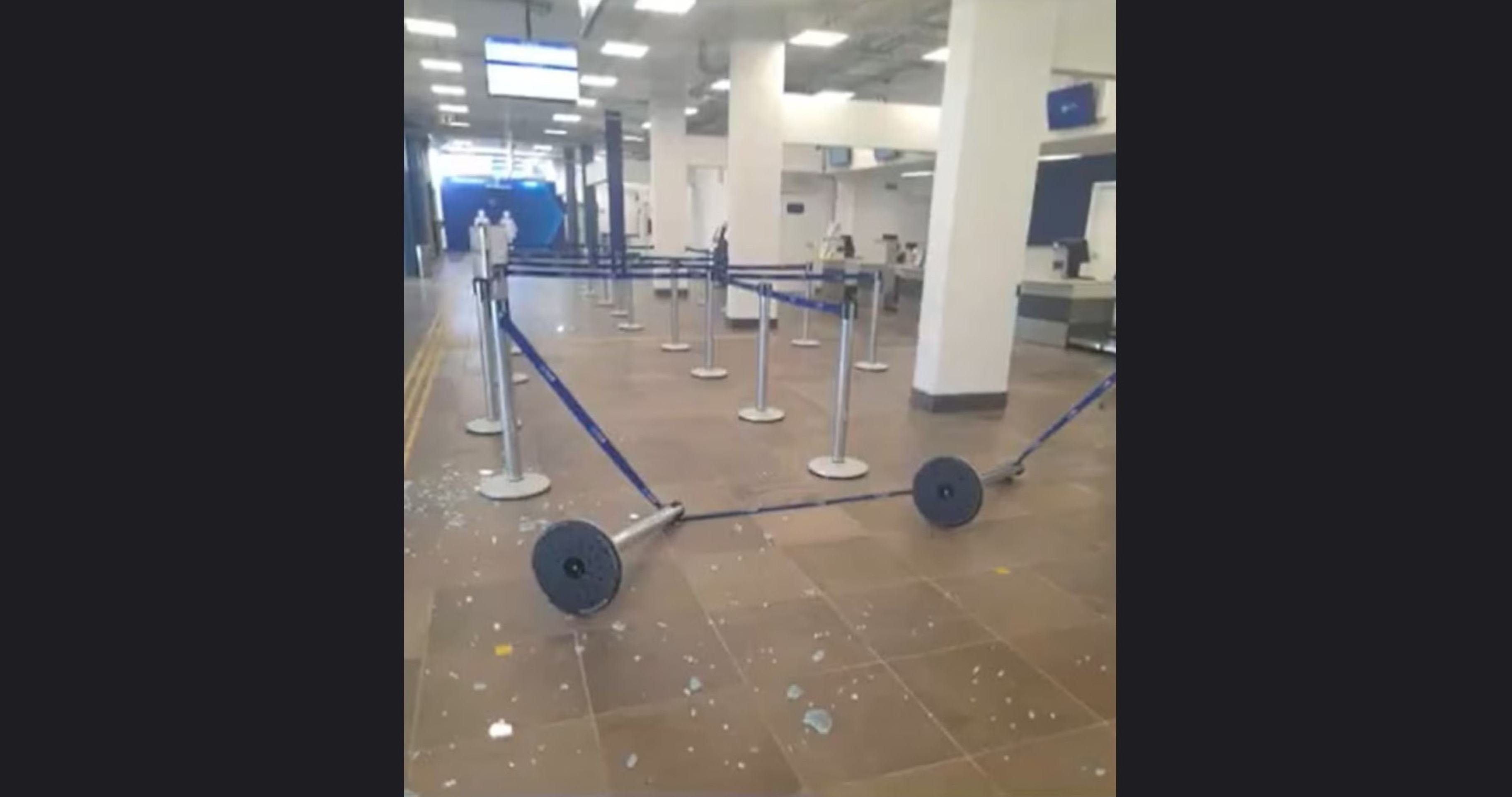 Homem vandaliza aeroporto e agride funcionário em Pelotas