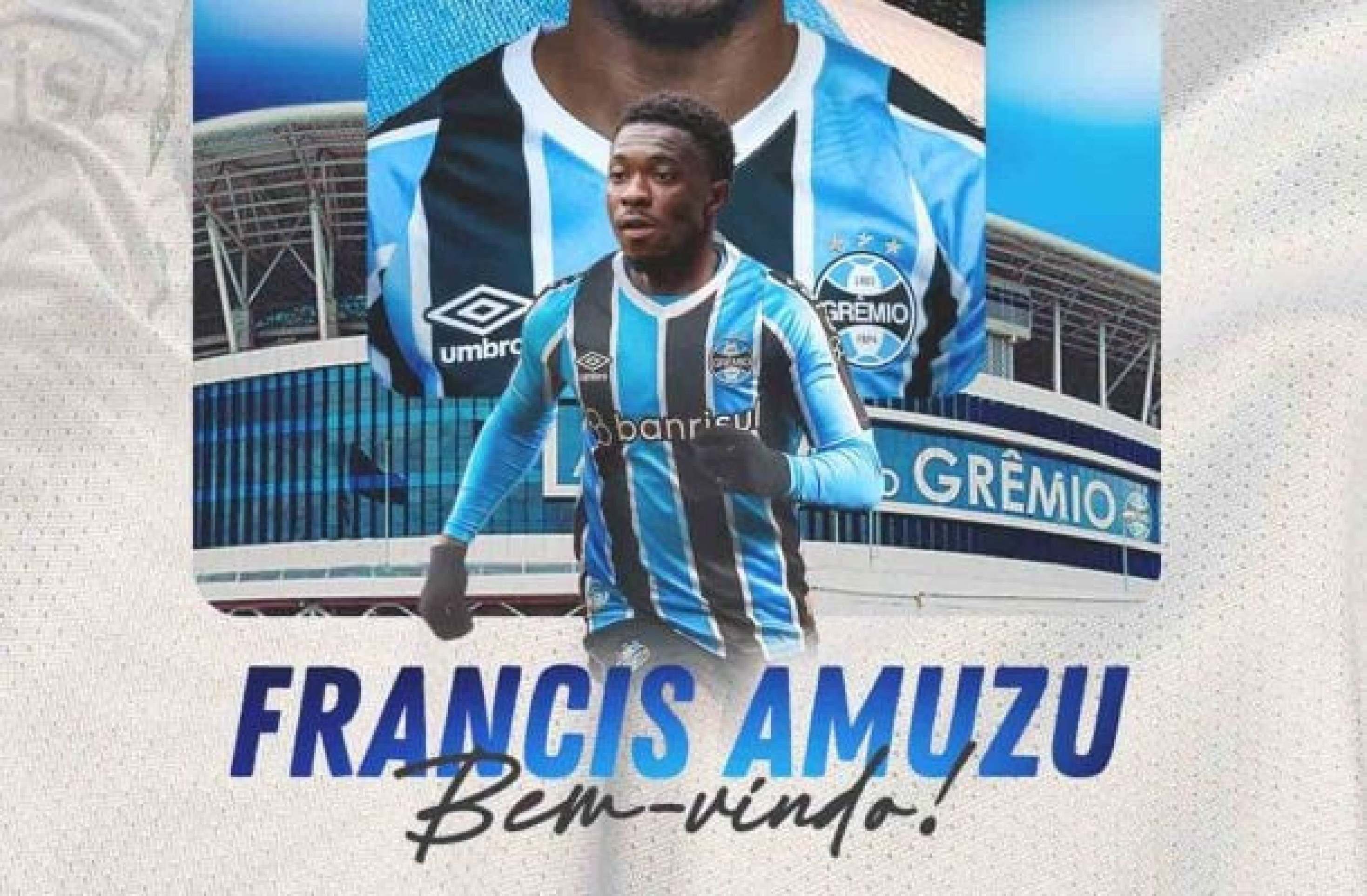 Grêmio oficializa a contratação do atacante Francis Amuzu