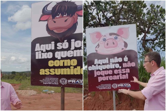 Campanha de conscientização de cidade mineira viraliza -  (crédito: Reprodução/Instagram)