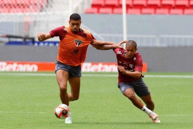 São Paulo deve utilizar os reservas com foco no Palmeiras -  (crédito: Foto: Rubens Chiri/São Paulo FC)