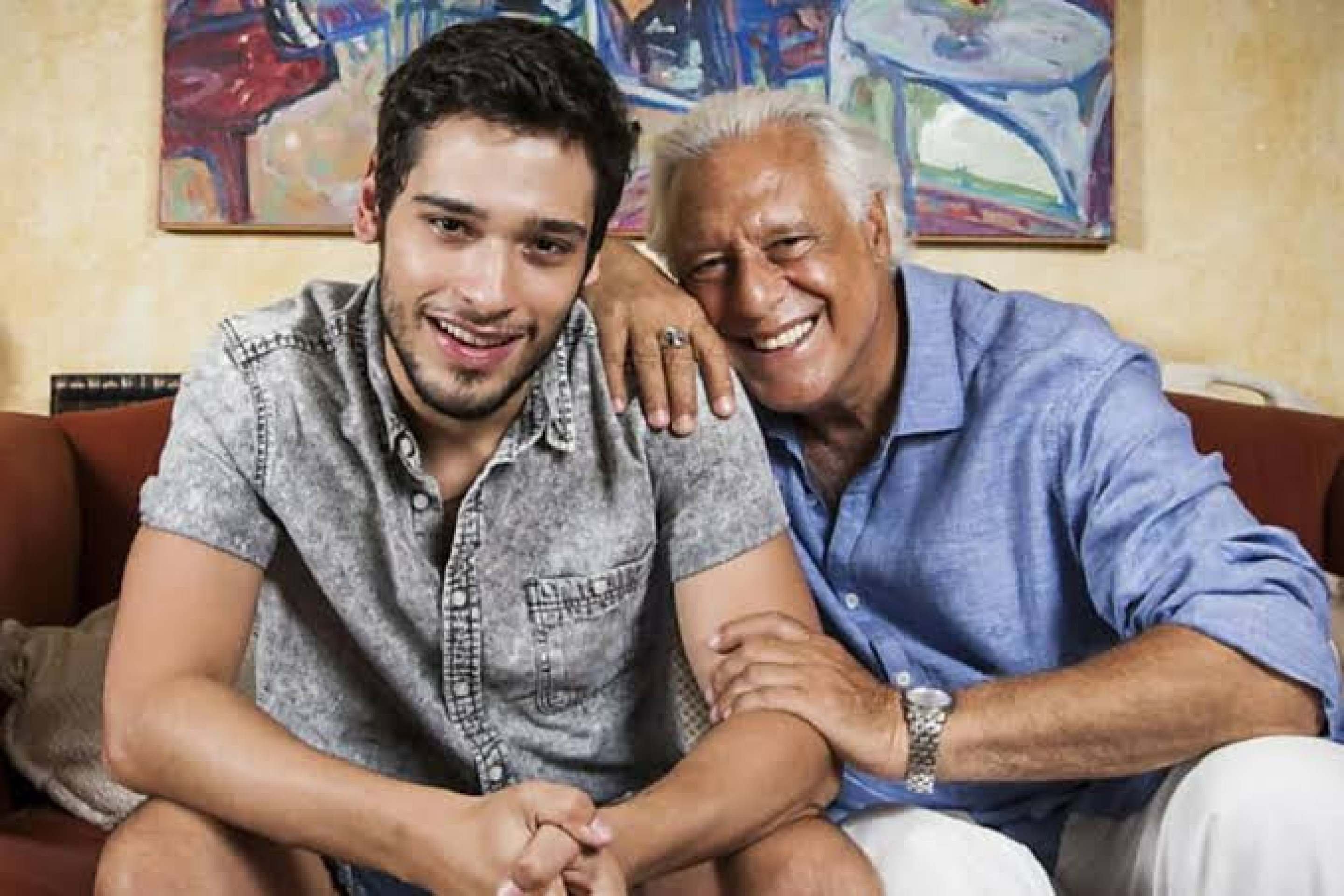 Com o pai, Antônio Fagundes