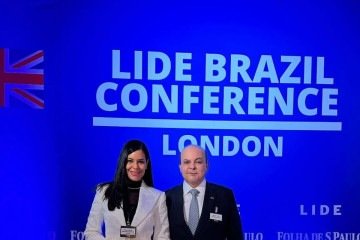 O casal na Lide Brazil Conference