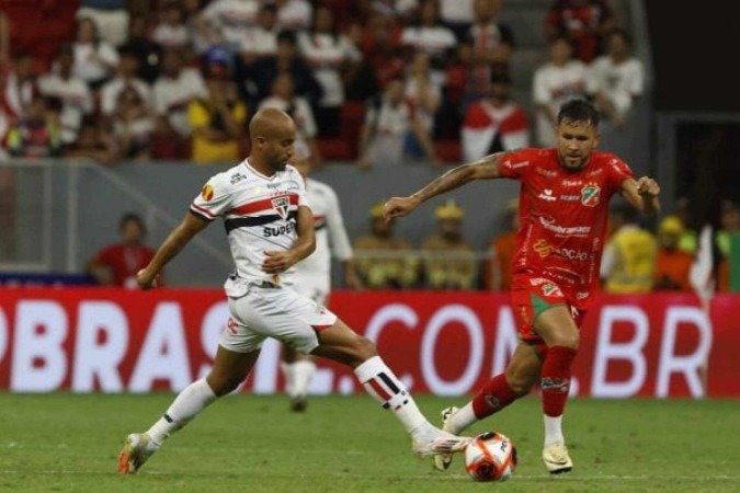 Com 9.803 mil pagantes nas arquibancadas, São Paulo registrou o menor público como mandante em quase seis anos. Pior registrado anteriormente havia acontecido na última segunda-feira, diante da Inter de Limeira, com 10.060 mil
 -  (crédito: Foto: Rubens Chiri/São Paulo FC)