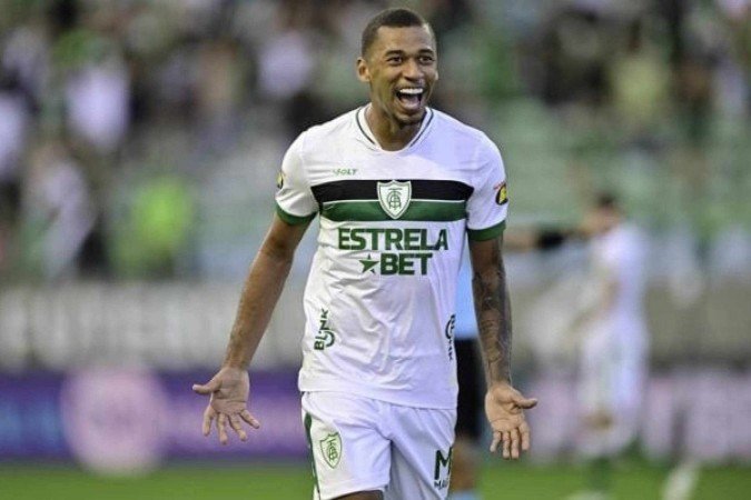 Fabinho em ação com a camisa do América Mineiro - (crédito: Foto: Mourão Panda/América) Fabinho em ação com a camisa do América Mineiro - (crédito: Foto: Mourão Panda/América)