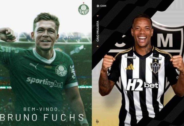 Fotos: Divulgação/Palmeiras e Divulgação/Atlético-MG