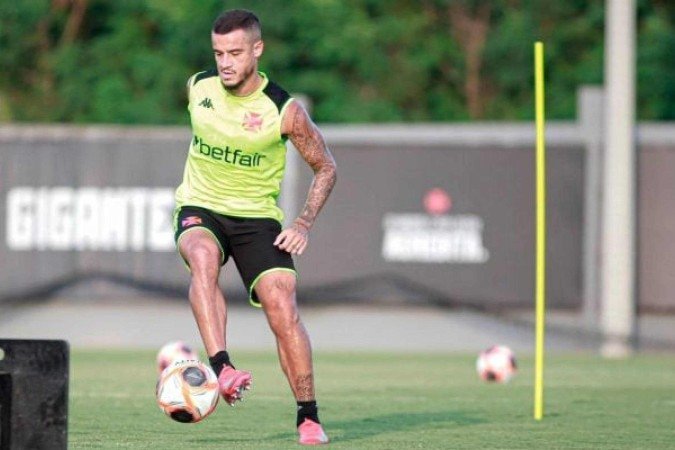 Coutinho em treino preparatório do Vasco para encarar o arquirrival Flamengo - (crédito: Foto: Matheus Lima / Vasco) Coutinho em treino preparatório do Vasco para encarar o arquirrival Flamengo - (crédito: Foto: Matheus Lima / Vasco)