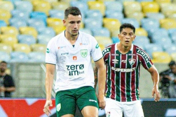 Gabriel Caran em ação contra o Fluminense - (crédito: João Gabriel Alves / Boavista SC) Gabriel Caran em ação contra o Fluminense - (crédito: João Gabriel Alves / Boavista SC)