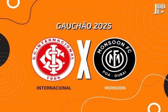 Internacional encara o Monsoon, neste sábado (15), pela oitava rodada do Campeonato Gaúcho - (crédito: Foto: Arte / Jogada10) Internacional encara o Monsoon, neste sábado (15), pela oitava rodada do Campeonato Gaúcho - (crédito: Foto: Arte / Jogada10)