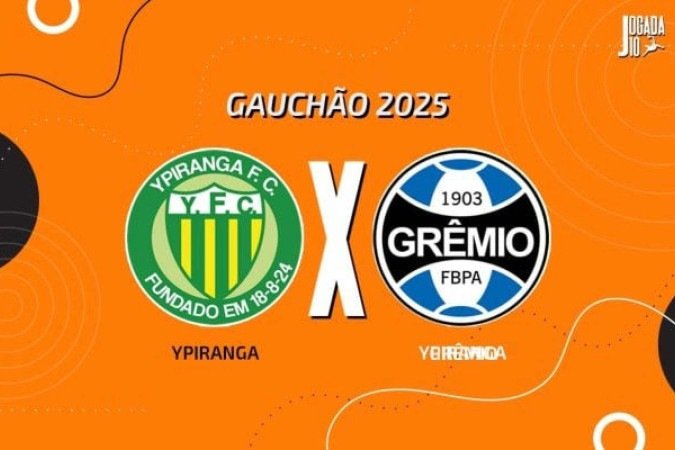 Grêmio enfrenta o Ypiranga, neste sábado (15), pela 8ª rodada do Campeonato Gaúcho - (crédito: Foto: Arte / Jogada10) Grêmio enfrenta o Ypiranga, neste sábado (15), pela 8ª rodada do Campeonato Gaúcho - (crédito: Foto: Arte / Jogada10)