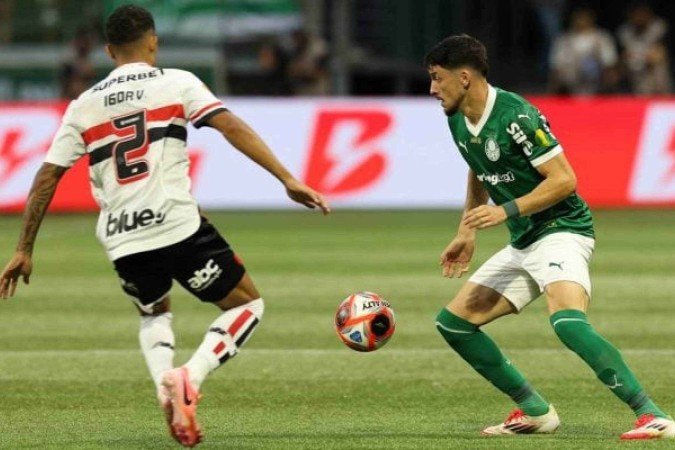 Piquerez foi titular no clássico contra o São Paulo - (crédito: Foto: Cesar Greco/Palmeiras) Piquerez foi titular no clássico contra o São Paulo - (crédito: Foto: Cesar Greco/Palmeiras)