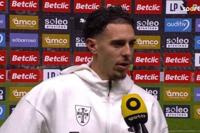 Nuno Moreira tem se destacado com a camisa do Casa Pia, de Portugal - (crédito: - Foto: Reprodução / SportTv) Nuno Moreira tem se destacado com a camisa do Casa Pia, de Portugal - (crédito: - Foto: Reprodução / SportTv)