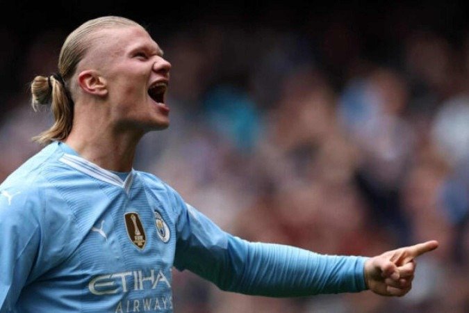 Haaland pelo Manchester City - (crédito: DARREN STAPLES/AFP via Getty Images) Haaland pelo Manchester City - (crédito: DARREN STAPLES/AFP via Getty Images)
