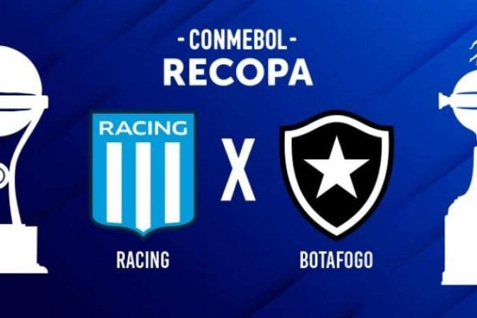 Racing x Botafogo pela Recopa - (crédito: Foto: Arte jogada10) Racing x Botafogo pela Recopa - (crédito: Foto: Arte jogada10)