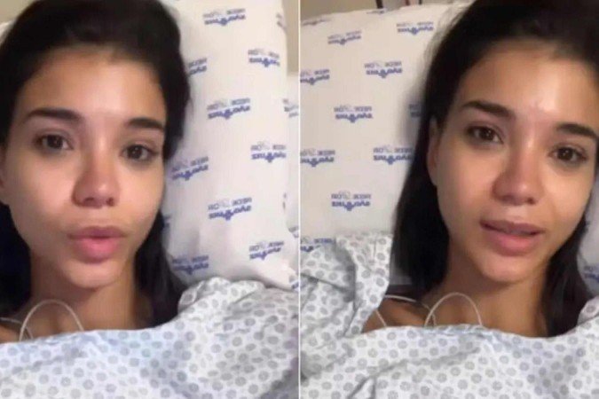 Jakelyne usou as redes sociais para relatar o ocorrido e tranquilizar os seguidores -  (crédito: Observatorio dos Famosos)