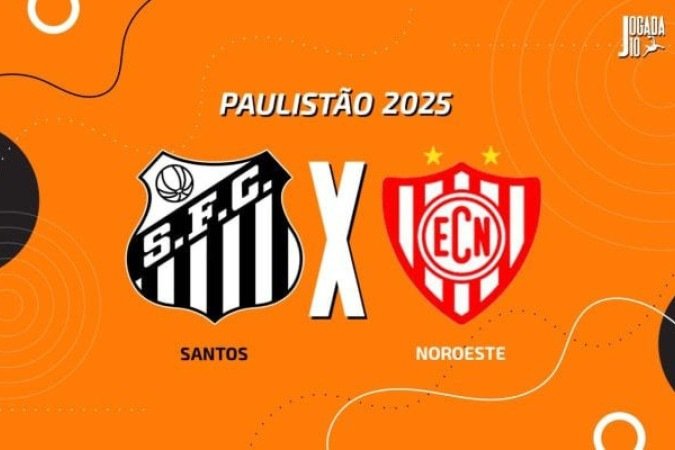 Santos recebe o Noroeste e uma vitória pode valer classificação às quartas do Paulistão -  (crédito: Foto: Arte Jogada10)