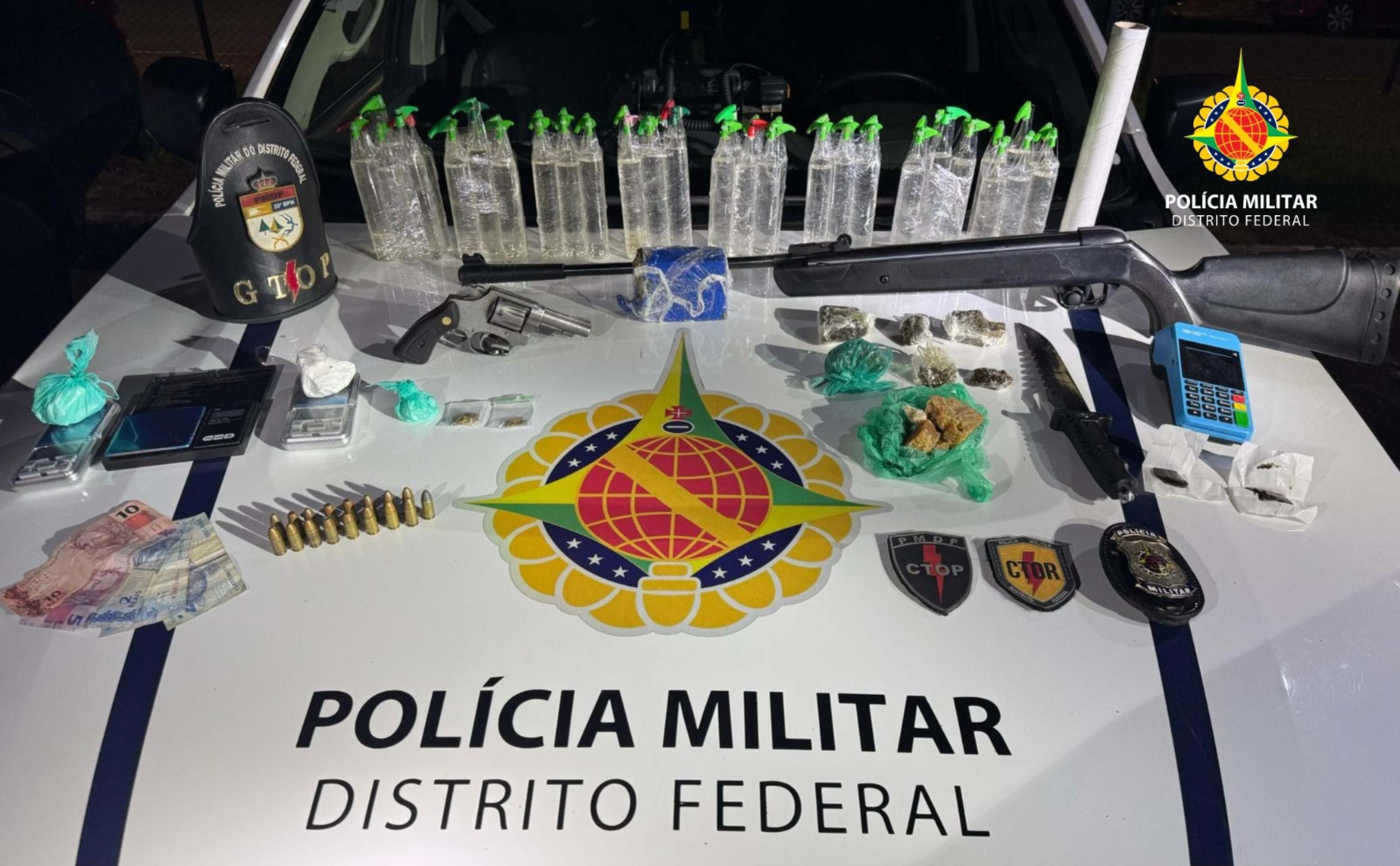 Em 5 horas, PM apreendeu 7 armas no DF