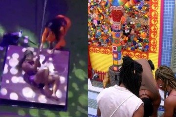 BBB25: Aline sofre acidente na festa e precisa de atendimento médico