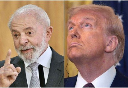 Na véspera da entrada em vigor da tarifa sobre o aço, o presidente brasileiro mandou recados para Trump -  (crédito: EVARISTO SA / AFP e ALEX WONG / GETTY IMAGES NORTH AMERICA / Getty Images via AFP)