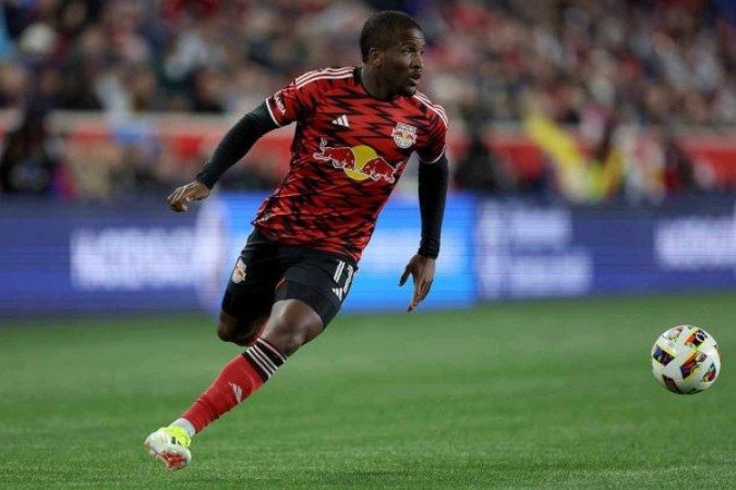 Elias Manoel, que está encaminhado no Botafogo, em ação pelo NY Red Bulls, dos Estados Unidos -  (crédito: Foto: Elsa/Getty Images)