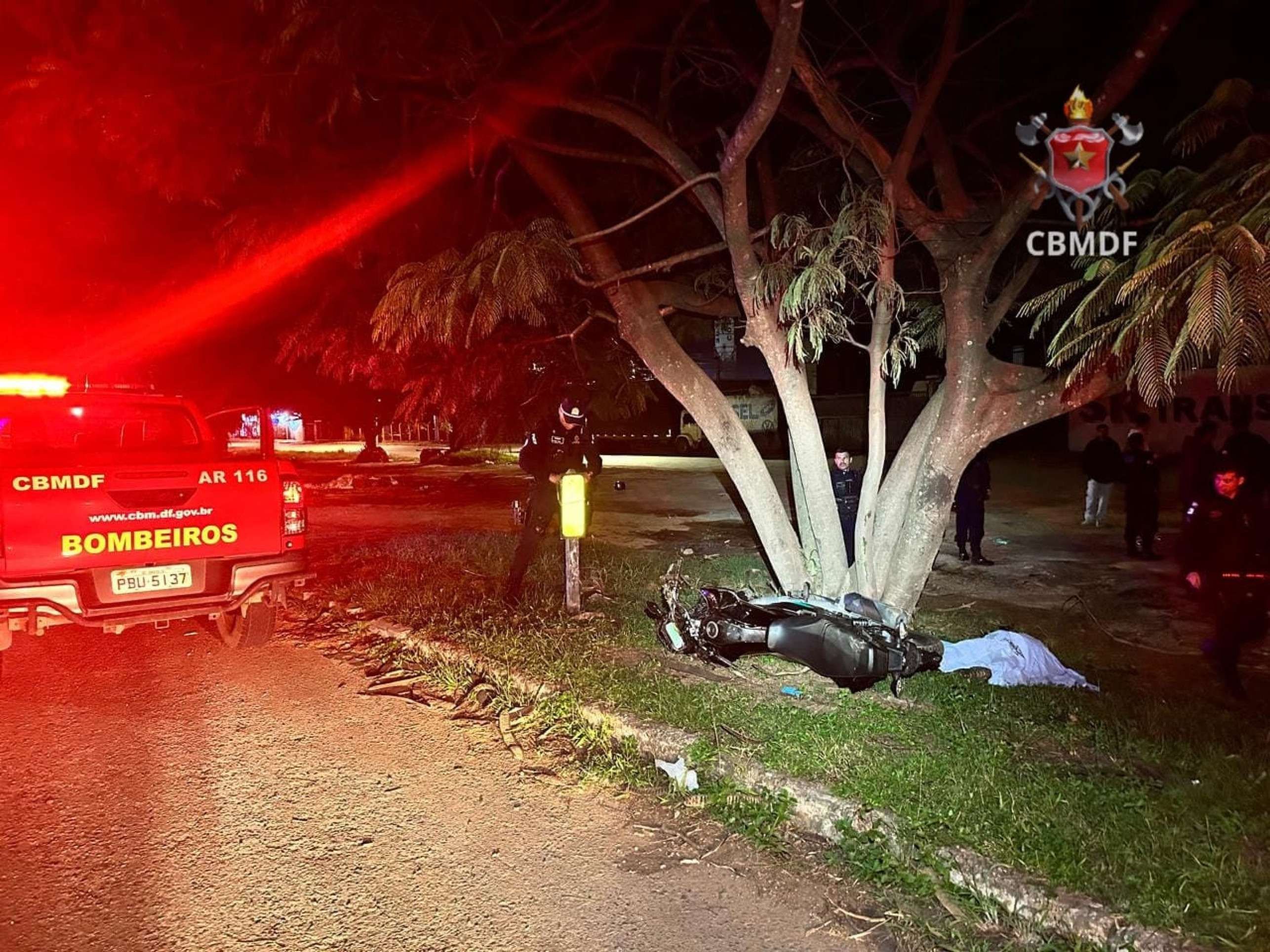 Jovem motociclista morre após colisão contra árvore