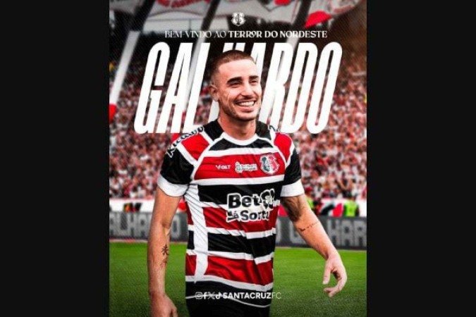 Thiago Galhardo disputará a Série D com o Santa Cruz - (crédito: Foto: Divulgação / Santa Cruz) Thiago Galhardo disputará a Série D com o Santa Cruz - (crédito: Foto: Divulgação / Santa Cruz)