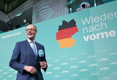 Friedrich Merz desdenhou de Belém em discurso proferido no Congresso Alemão do Comércio -  (crédito: INA FASSBENDER / AFP))