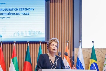 Dilma tem 77 anos e preside desde 2023 o banco dos Brics -  (crédito: Ricardo Stukert)