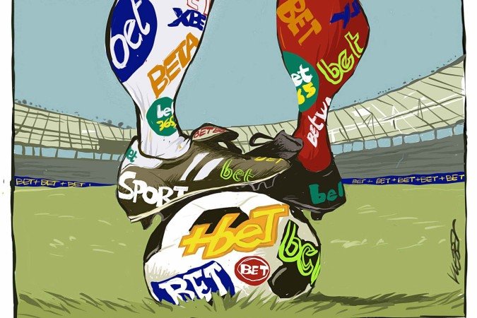 Dos 36 times da Champions League, 25 têm vínculo com alguma casa de apostas. Arte: Kleber Sales -  (crédito: kleber sales)