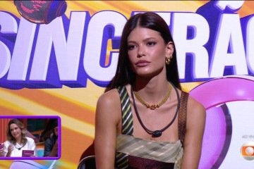 Vitória expõe bastidores durante conversa - (crédito: Reprodução: Globoplay) Vitória expõe bastidores durante conversa - (crédito: Reprodução: Globoplay)