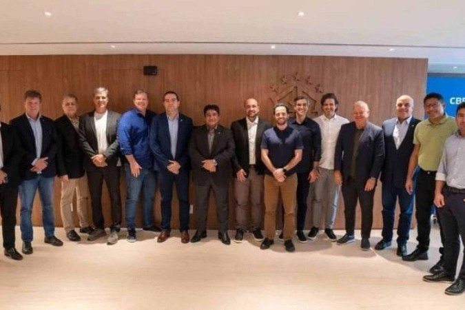 Ednaldo Rodrigues, presidente da CBF se reúne com dirigentes - (crédito: Foto: Divulgação/CBF) Ednaldo Rodrigues, presidente da CBF se reúne com dirigentes - (crédito: Foto: Divulgação/CBF)
