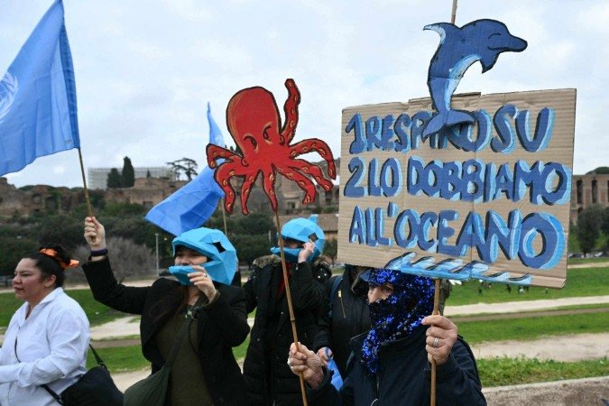 Ativistas COP16 Roma - (crédito: AFP) Ativistas COP16 Roma - (crédito: AFP)