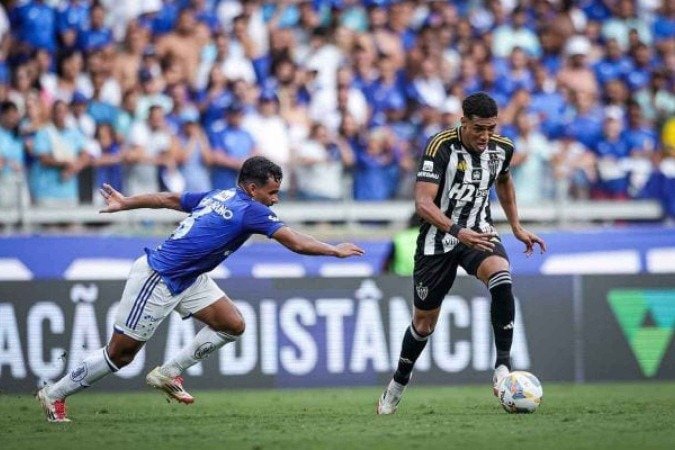 Brahian Palacios em ação com a camisa do Atlético-MG pelo Campeonato Mineiro - (crédito: Foto: Pedro Souza / Atlético) Brahian Palacios em ação com a camisa do Atlético-MG pelo Campeonato Mineiro - (crédito: Foto: Pedro Souza / Atlético)