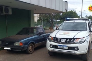 A placa original do automóvel era diferente da que estava presente no carro -  (crédito: Divulgação/PMDF)