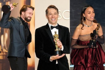 Kieran Culkin, de 'A verdadeira dor', 'Anora' e Zoe Saldana, de 'Emilia Pérez', foram alguns dos premiados do Oscar neste domingo (2/3) -  (crédito: Getty Images via AFP)