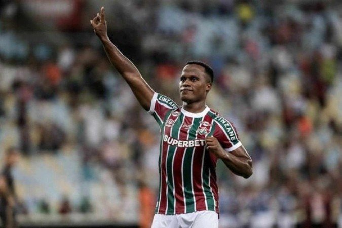 John Árias comemora gol do Fluminense contra o Voltaço - (crédito: LUCAS MERÇON / FLUMINENSE F.C.) John Árias comemora gol do Fluminense contra o Voltaço - (crédito: LUCAS MERÇON / FLUMINENSE F.C.)